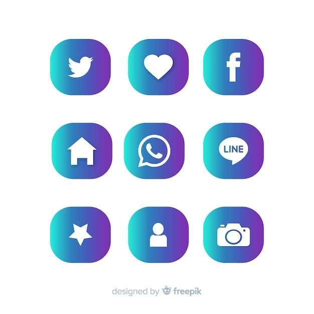 Free vector social media logo collection