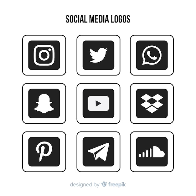 Free vector social media logo collection