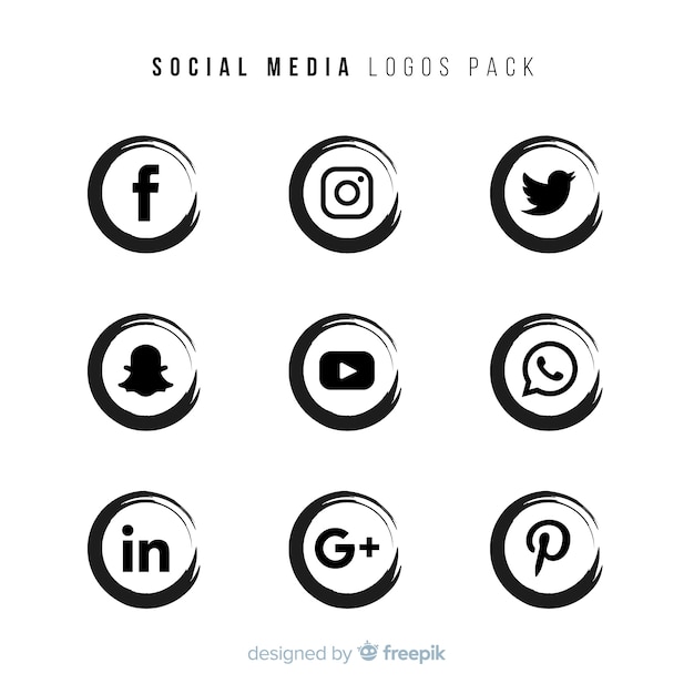 Collezione logo social media