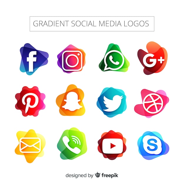 Vettore gratuito collezione logo social media