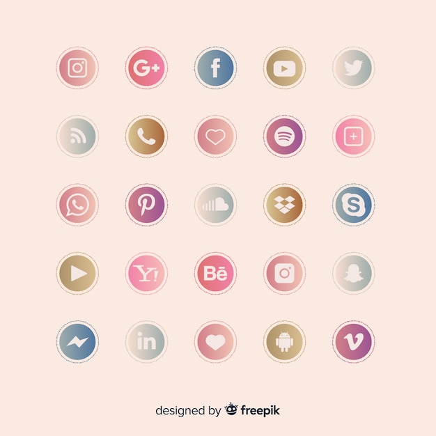 Free vector social media logo collection