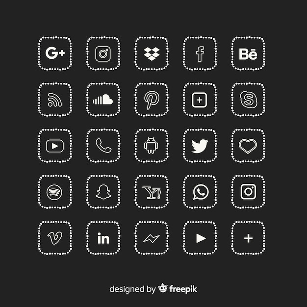 Free vector social media logo collection