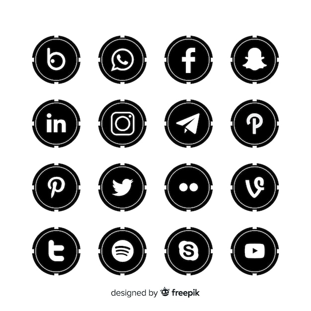 소셜 미디어 로고 컬렉션