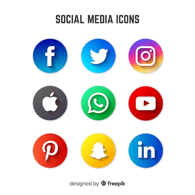 Vettore gratuito collezione logo social media