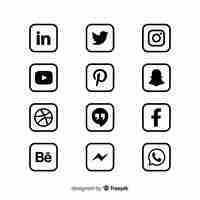 Free vector social media logo collection