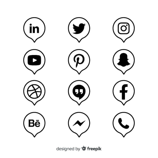 Free vector social media logo collection