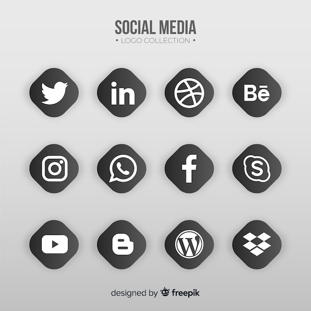 Collezione logo social media