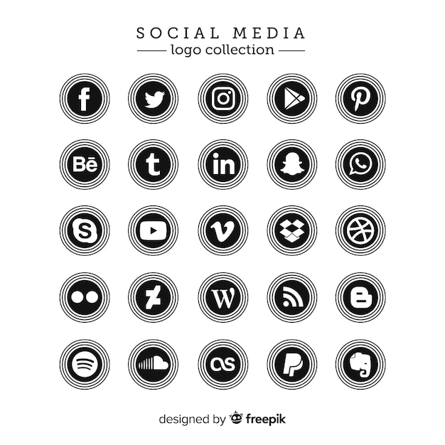 Collezione logo social media