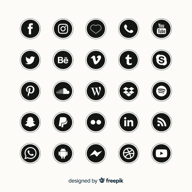 Social media logo collection