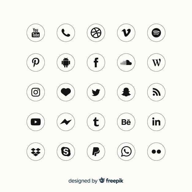 Social media logo collection