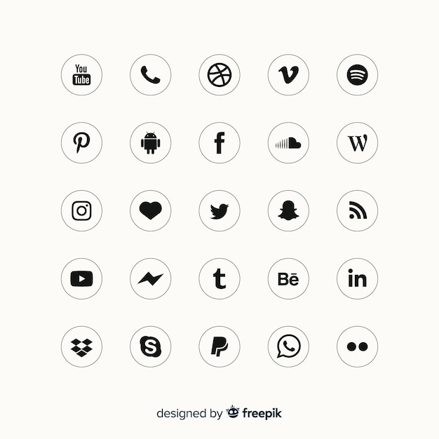 Social media logo collection