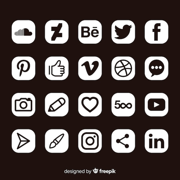 Free Vector social media logo collection