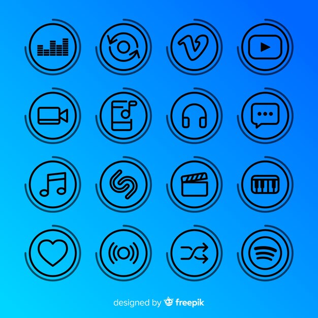 Free Vector | Social media logo collection