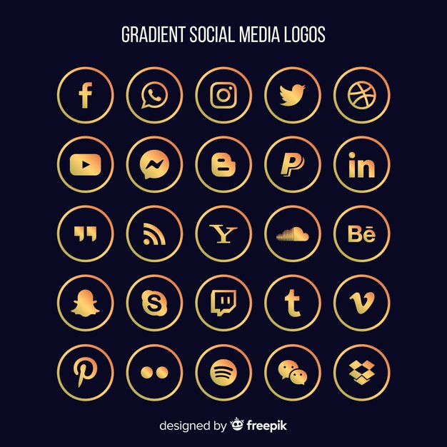Free Vector social media logo collection