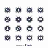 Free vector social media logo collection