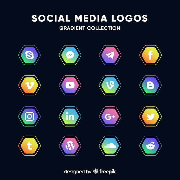 Collezione logo social media