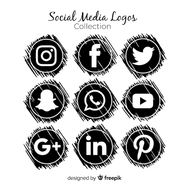Vettore gratuito collezione logo social media