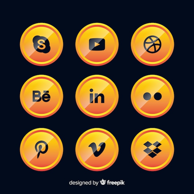 Free vector social media logo collection