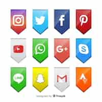 Free vector social media logo collection