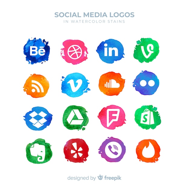 Collezione logo social media