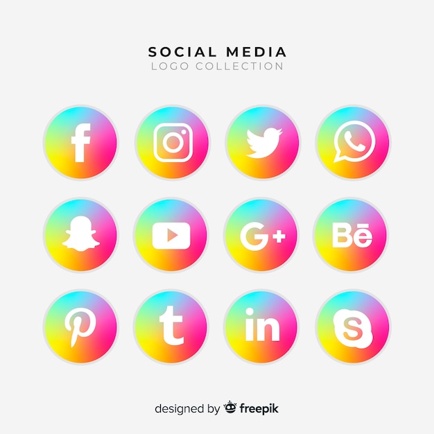 Collezione logo social media