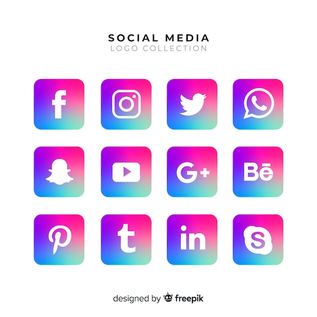 Collezione logo social media