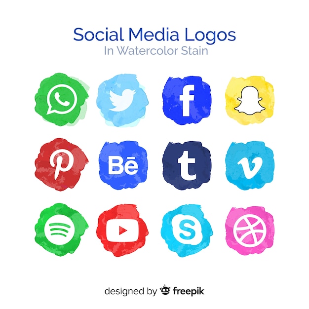 Collezione logo social media