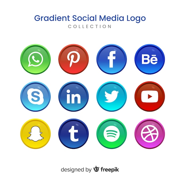 Vettore gratuito collezione logo social media