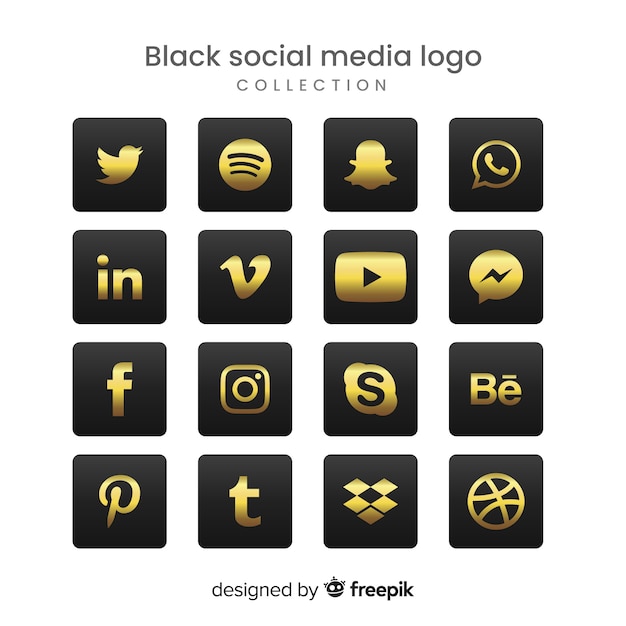 Vettore gratuito collezione logo social media