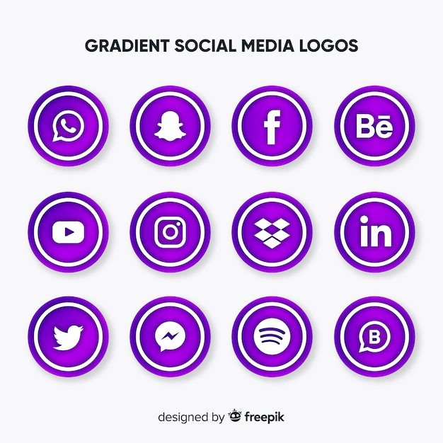 Vettore gratuito collezione logo social media