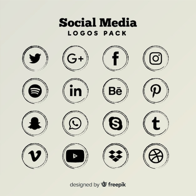 Collezione logo social media