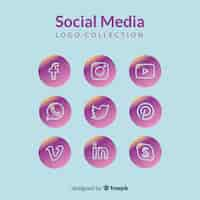 Free vector social media logo collection