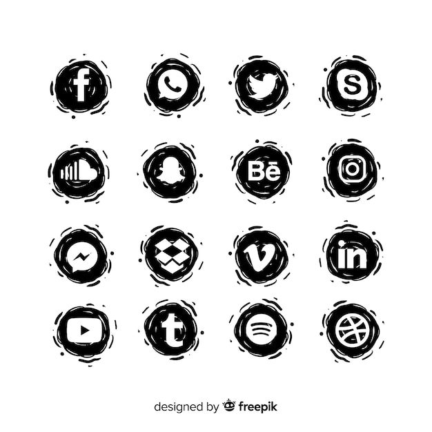 Collezione logo social media