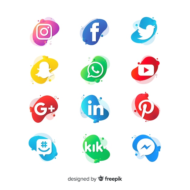 Free vector social media logo collection