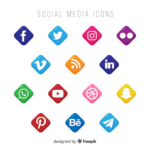 Collezione logo social media