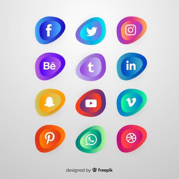 Collezione logo social media