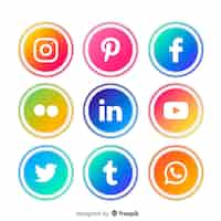 Free vector social media logo collection