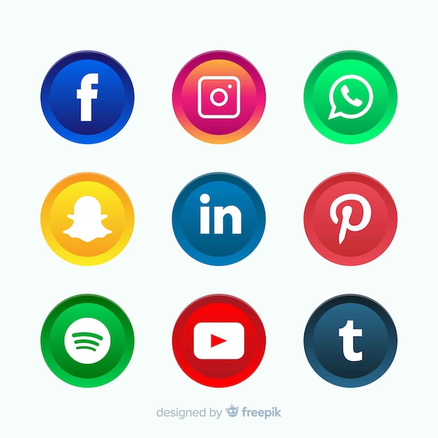 Collezione logo social media