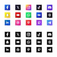 Free vector social media logos collection