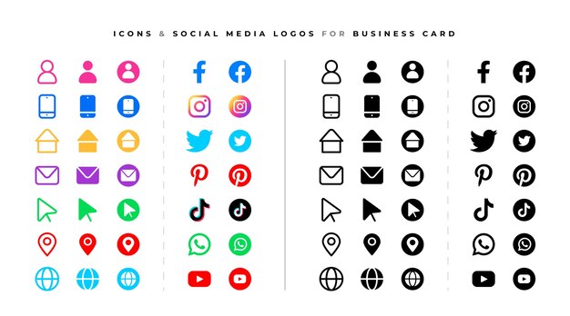 Social Media Logos and Icons set