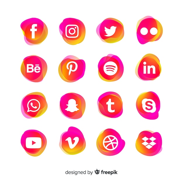 Free vector social media logotype collection