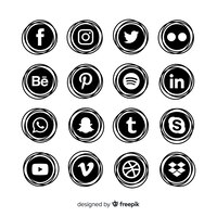 Free vector social media logotype collection