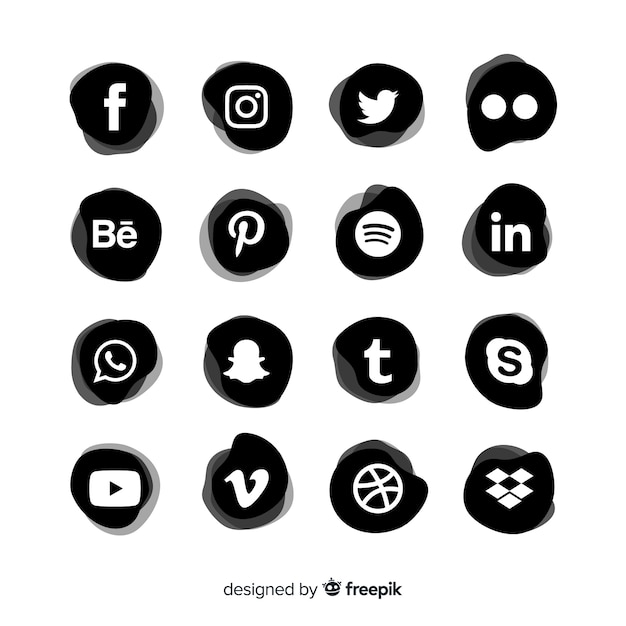 소셜 미디어 로고 타입 컬렉션