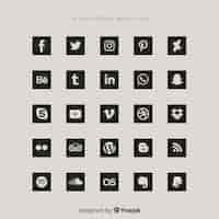 Free vector social media logotype collection