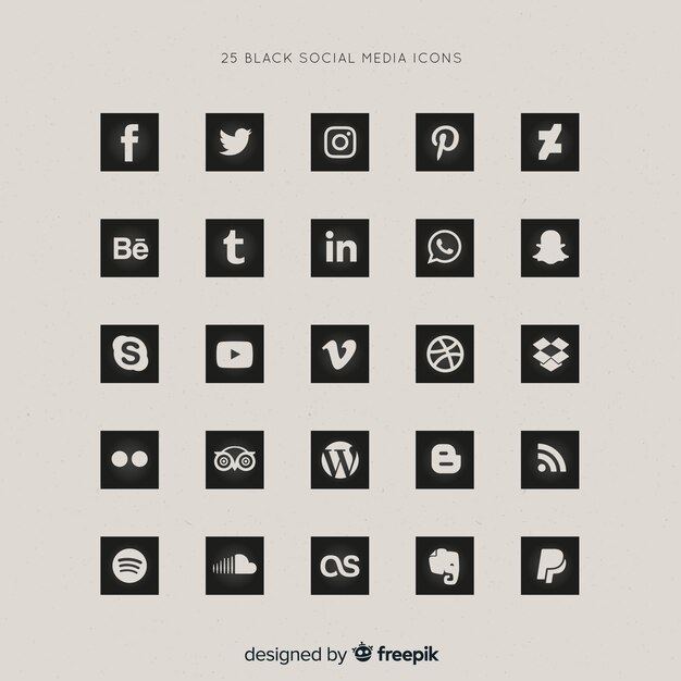 Social media logotype collection