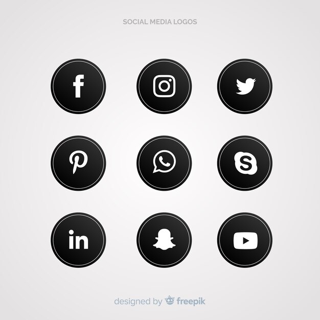 Free vector social media logotype collection