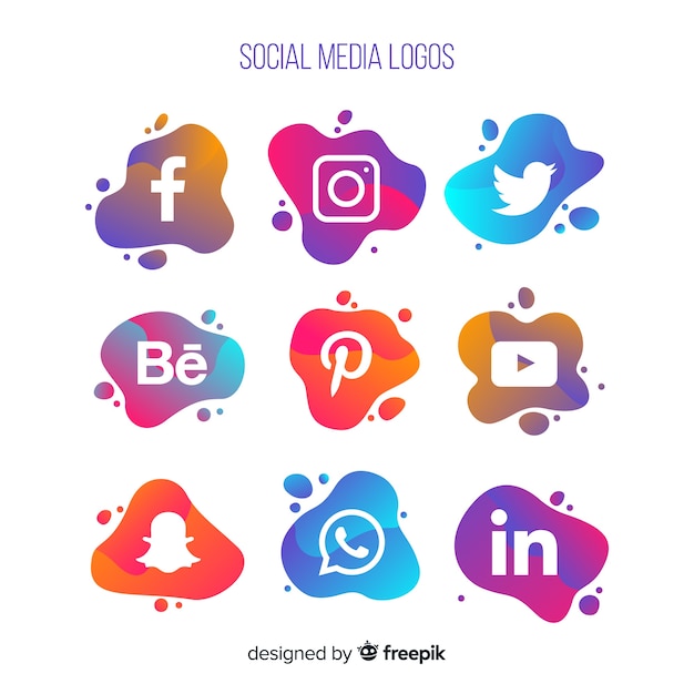 Free vector social media logotype collection
