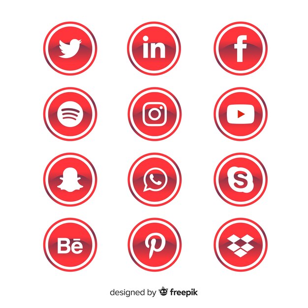 Social media logotype collection