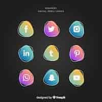 Free vector social media logotype collection