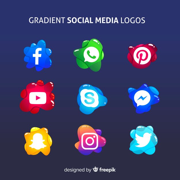 Social media logotype collection